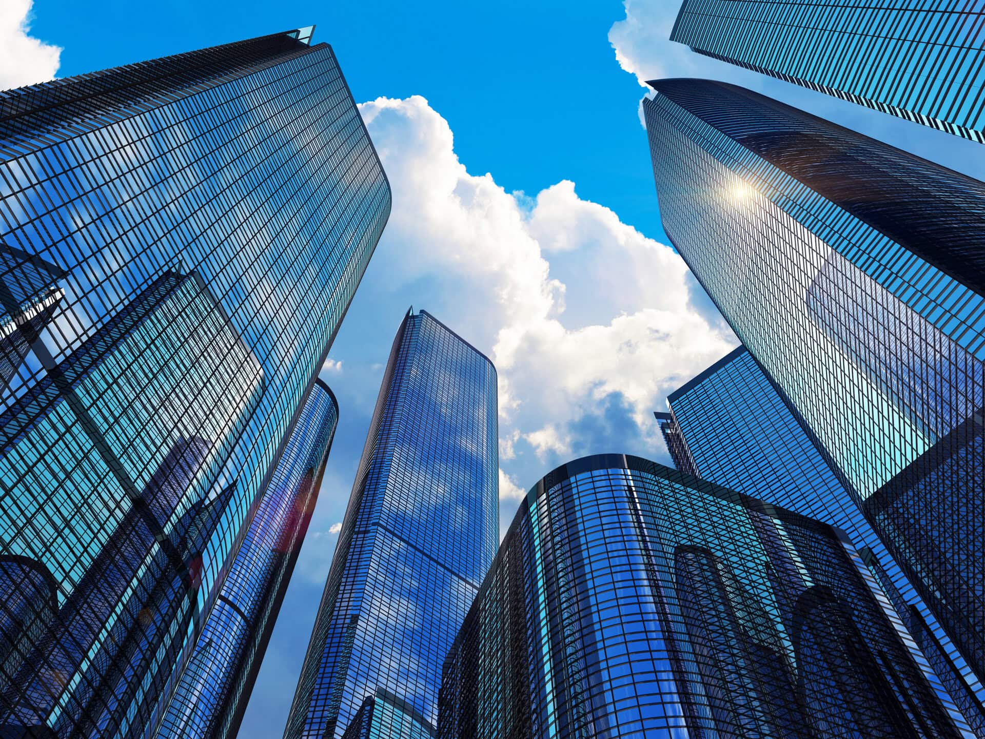 modern business buildings